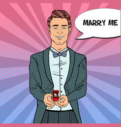 Pop Art Handsome Man With Wedding Ring