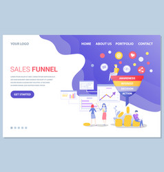 Sales Funnel Stages Website Template People