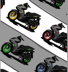 Several Automatic Scooters Lined Up