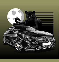 Car Black Panther Background Template