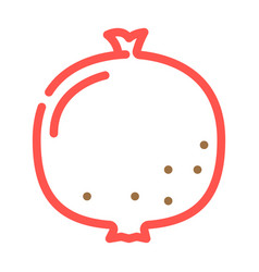 Pomegranate Fruit Ripe Color Icon