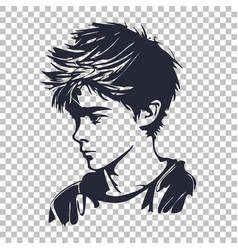 Monochrome Simple Graphic Portrait Sad Teen