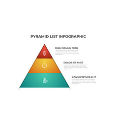 Pyramid Infographic Template With 3 Layers