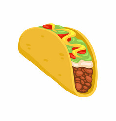 Taco Mexican Food Cartoon