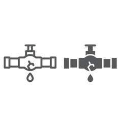 Burst Oil Pipe Line And Glyph Icon Crack