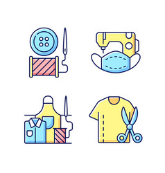 Clothing Alteration Rgb Color Icons Set