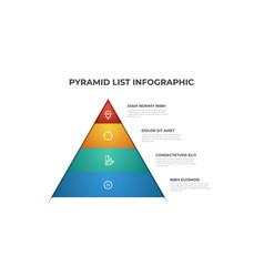 Pyramid Infographic Template With 4 Layers