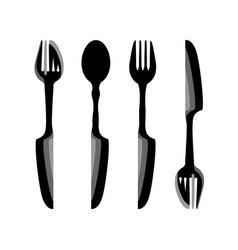 Abstract Fancy Cutlery Fork Or Spoon And Knife