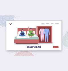 Comfy Pajamas Or Sleepwear Landing Page Template