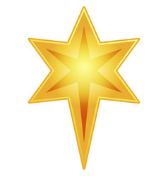 Golden Six-pointed Star Symbol Of The Nativity