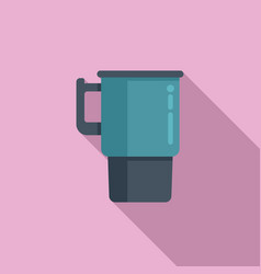 Reusable Thermo Cup Icon Flat Coffee