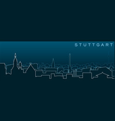 Stuttgart Multiple Lines Skyline And Landmarks