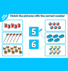 Match Pictures With The Correct Number Math Game