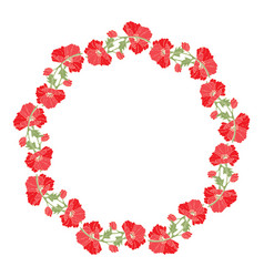 Poppy Wreath Flowers Buds And Leaves Of