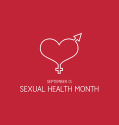 Sexual Health Month Heart Shape Symbol She He Icon