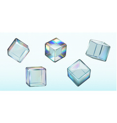 3d Transparent Glossy Crystal Cubes