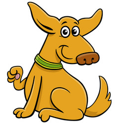 Cartoon Smiling Dog Comic Animal Character