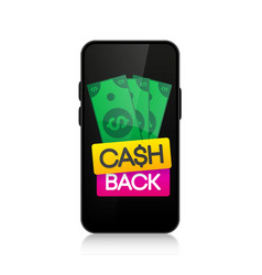 Cash Back Icon Isolated On Screen Device