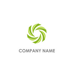 Leaf circle 3d logo Royalty Free Vector Image - VectorStock