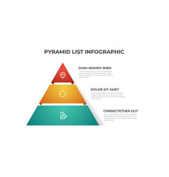 Pyramid List Infographic Template With 3 Layers