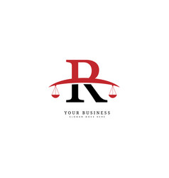 R Letter Legal Business Logo Law Firm Image