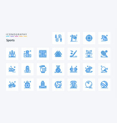 25 Sports Blue Icon Pack