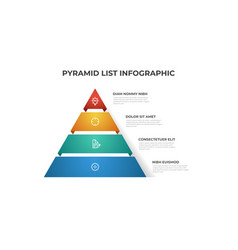 Pyramid List Infographic Template With 4 Layers