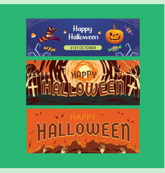 Set Of Three Halloween Twitter Header