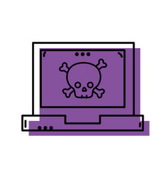 Dancer Skull Bones Caution Inside Laptop