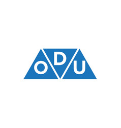 Dou 3 Triangle Shape Logo Design On White