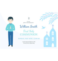 First Holy Communion Invitation Design Template