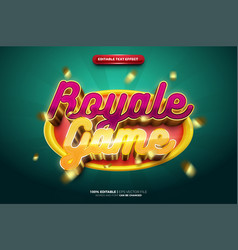 Royale Game Badge 3d Editable Text Effect Style