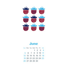 Calendar 2022 Months June Week Starts From