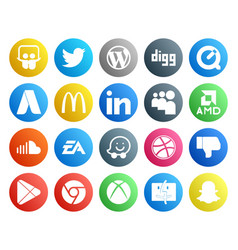 20 Social Media Icon Pack Including Sports