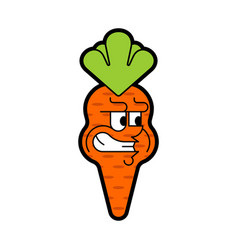 Angry Carrot Isolated Evil Vegetable