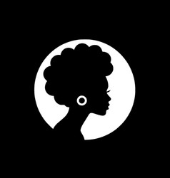 Black Woman - Minimalist And Simple Silhouette