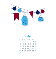 Calendar 2022 Months July Week Starts From