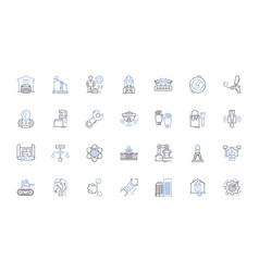 Construction Companies Line Icons Collection