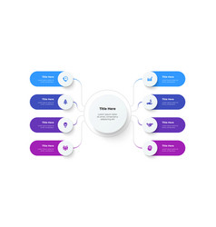 Flow Chart Diagram With 8 Circle Elements Concept