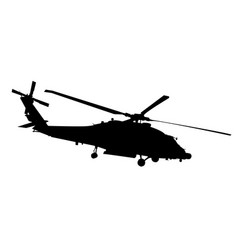 Black Hawk Style Helicopter Silhouette