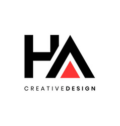 Creative Modern Abstract Letter Ha Logo Design