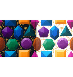 Jewel Tone Gemstones - Seamless Pattern