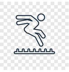 Long Jump Concept Linear Icon Isolated