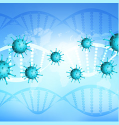 Medical Background With World Map Covid 19 Cells