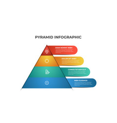 Pyramid Infographic Template With 4 Levels