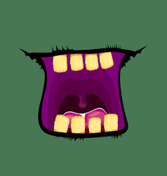 Cartoon Funny Zombie Monster Open Mouth