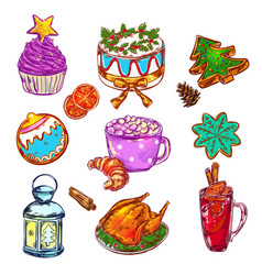 Christmas Food Sketch Set