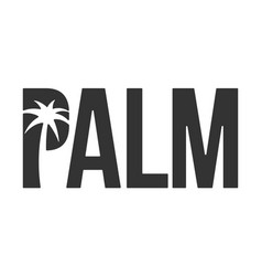 Palm Tree Silhouette In P Letter