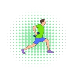 Man Doing Lunges With Dumbbells Icon