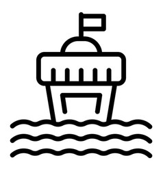 Sea Buoy Icon Outline Water Safety